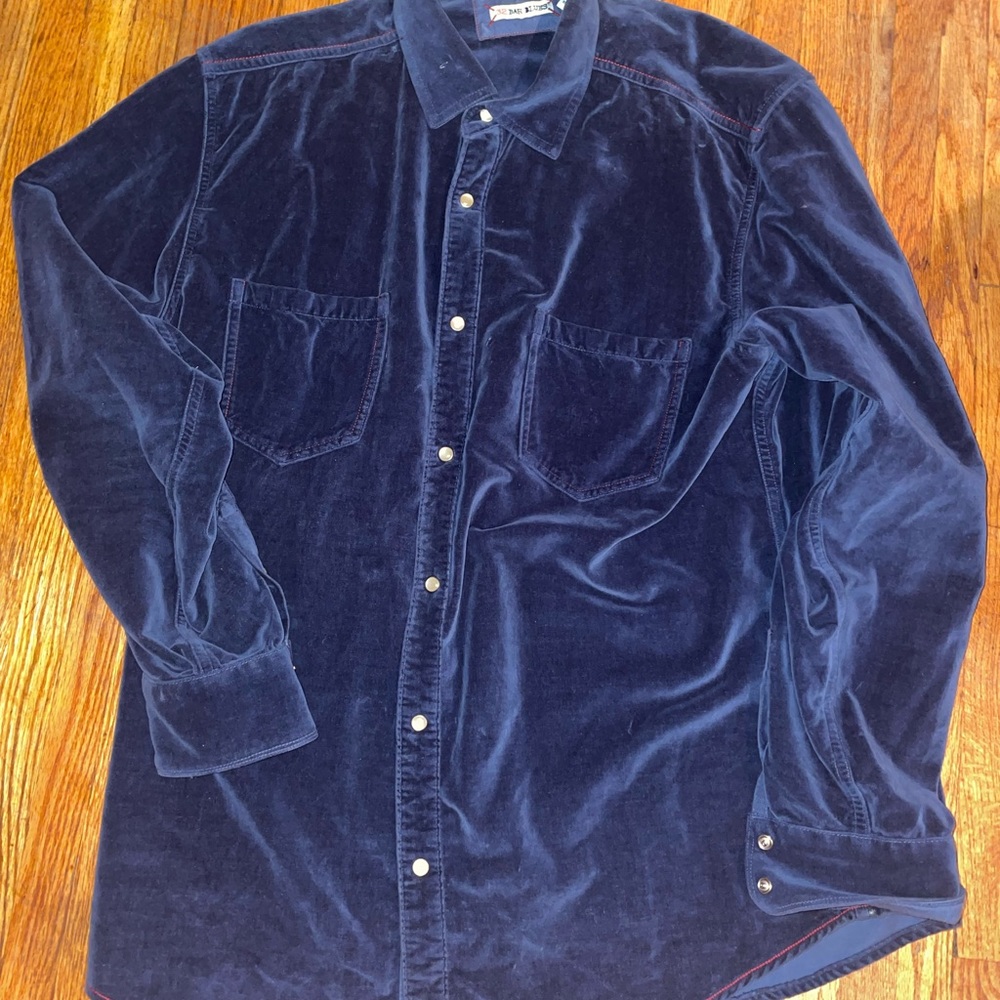 32 bar blues thick size L button up 100% cotton